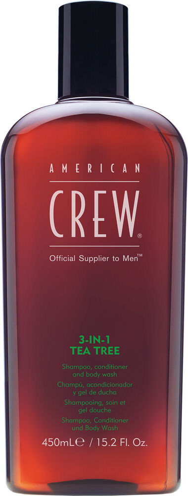 American Crew 3in1 Tea Tree Shampoo+Conditioner +BodyWasch 450ml